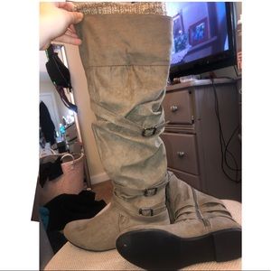 Knee High Tan/Grayish Boots